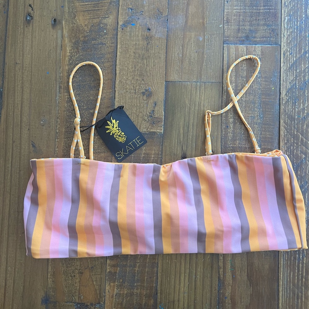 Skatie Multicolor Striped Bikini Top